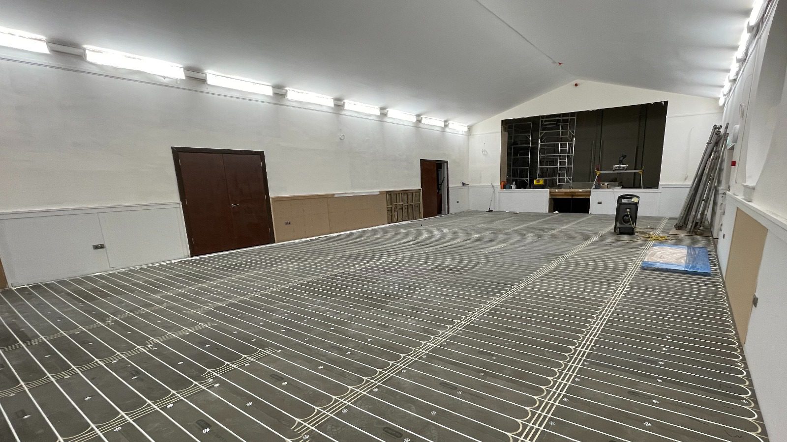 underfloor heating being installed inside Cairnlea Parish Church